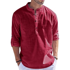 Mens Regular Fit Cotton Blend Casual Kurta