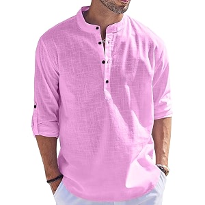 Mens Regular Fit Cotton Blend Casual Kurta