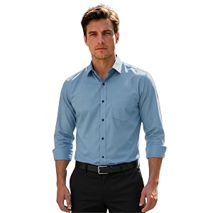 Mens Regular Fit Solid Pattern Cotton Shirt