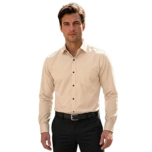Mens Regular Fit Solid Pattern Cotton Shirt