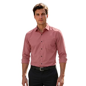Mens Regular Fit Solid Pattern Cotton Shirt