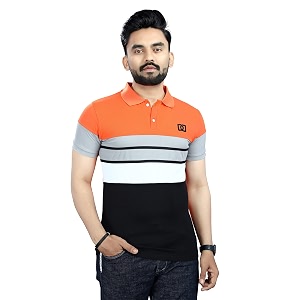 Mens Regular Fit Striped Polo T-Shirts
