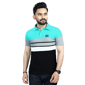 Mens Regular Fit Striped Polo T-Shirts