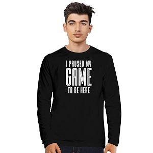 Mens Regular Fit Tshirt I Paused My