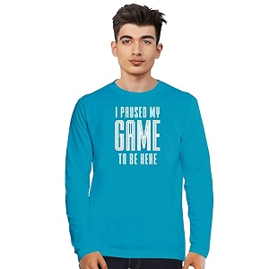 Mens Regular Fit Tshirt I Paused My