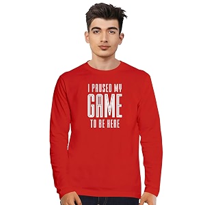 Mens Regular Fit Tshirt I Paused My