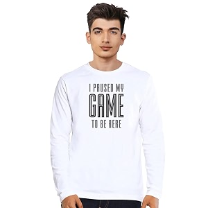 Mens Regular Fit Tshirt I Paused My