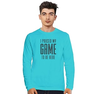 Mens Regular Fit Tshirt I Paused My