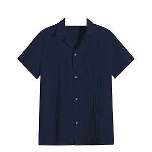 Mens Relaxed Fit Striped Short Sleeve Button-Down