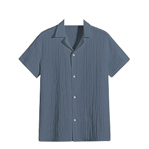 Mens Relaxed Fit Striped Short Sleeve Button-Down