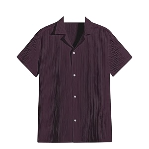 Mens Relaxed Fit Striped Short Sleeve Button-Down