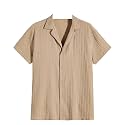 Men39s Relaxed Fit Striped Short Sleeve Button-Down