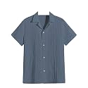 Men39s Relaxed Fit Striped Short Sleeve Button-Down