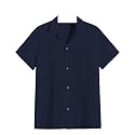 Men39s Relaxed Fit Striped Short Sleeve Button-Down