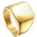 Men39s Rings Stainless Steel Square Signet Rings