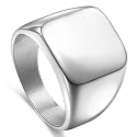 Men39s Rings Stainless Steel Square Signet Rings