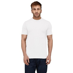 Mens Round Neck Polyester Half Sleeve Regular