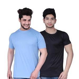 Mens Round Neck Polyester Half Sleeve Regular