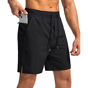 men39s running shorts with zipper pockets 7 inch lightweight quick dry gym workout athletic shorts for men