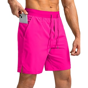men39s running shorts with zipper pockets 7 inch lightweight quick dry gym workout athletic shorts for men