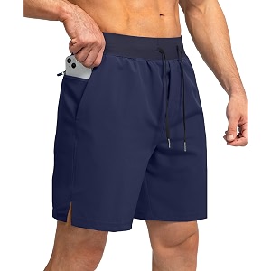 men39s running shorts with zipper pockets 7 inch lightweight quick dry gym workout athletic shorts for men