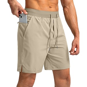 men39s running shorts with zipper pockets 7 inch lightweight quick dry gym workout athletic shorts for men