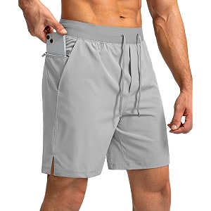 men39s running shorts with zipper pockets 7 inch lightweight quick dry gym workout athletic shorts for men