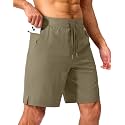 Men's Running Shorts with Zipper Pockets 7 Inch Lightweight Quick Dry Gym Workout Athletic Shorts for Men