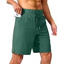 Men's Running Shorts with Zipper Pockets 7 Inch Lightweight Quick Dry Gym Workout Athletic Shorts for Men
