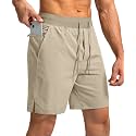 Men's Running Shorts with Zipper Pockets 7 Inch Lightweight Quick Dry Gym Workout Athletic Shorts for Men