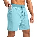 Men's Running Shorts with Zipper Pockets 7 Inch Lightweight Quick Dry Gym Workout Athletic Shorts for Men