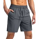 Men's Running Shorts with Zipper Pockets 7 Inch Lightweight Quick Dry Gym Workout Athletic Shorts for Men