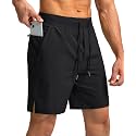 Men's Running Shorts with Zipper Pockets 7 Inch Lightweight Quick Dry Gym Workout Athletic Shorts for Men