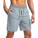 Men's Running Shorts with Zipper Pockets 7 Inch Lightweight Quick Dry Gym Workout Athletic Shorts for Men