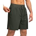 Men's Running Shorts with Zipper Pockets 7 Inch Lightweight Quick Dry Gym Workout Athletic Shorts for Men