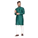 Men39s Self Design Cotton Silk Kurta