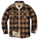 Men's Sherpa Cotton Flannel Shirt Jacket Plaid Button Coat Pocket