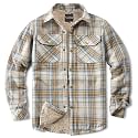 Men's Sherpa Cotton Flannel Shirt Jacket Plaid Button Coat Pocket