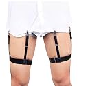 Men's Shirt Stays for Shirt Tucker Shirt Garter Shirt Suspenders Shirt Stays Leg Thigh Suspender Belt With Non-Slip Locking Clamps for Men &amp; Women