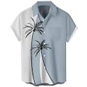 Men's Short Sleeve Button Up Hawaiian Shirt 1950s Vintage Bowling Shirts