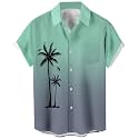 Men's Short Sleeve Button Up Hawaiian Shirt 1950s Vintage Bowling Shirts