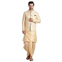 Men39s Silk Blend Solid Kurta Dhoti Set