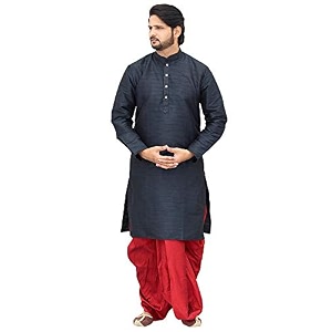 Mens Silk Dhoti Kurta Set Party