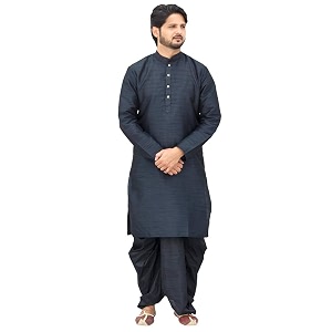 Mens Silk Dhoti Kurta Set Party