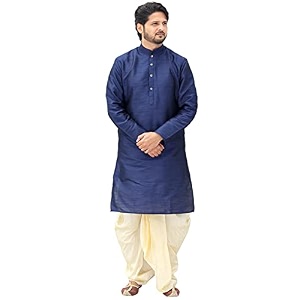 Mens Silk Dhoti Kurta Set Party