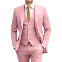 Men's Slim Fit 3 Piece Suit Set with Tie