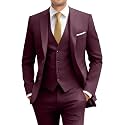 Men's Slim Fit 3 Piece Suit Set with Tie