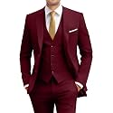 Men's Slim Fit 3 Piece Suit Set with Tie