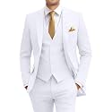 Men's Slim Fit 3 Piece Suit Set with Tie