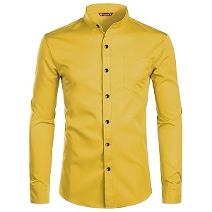 Mens Slim Fit Beige Color Cotton Blend